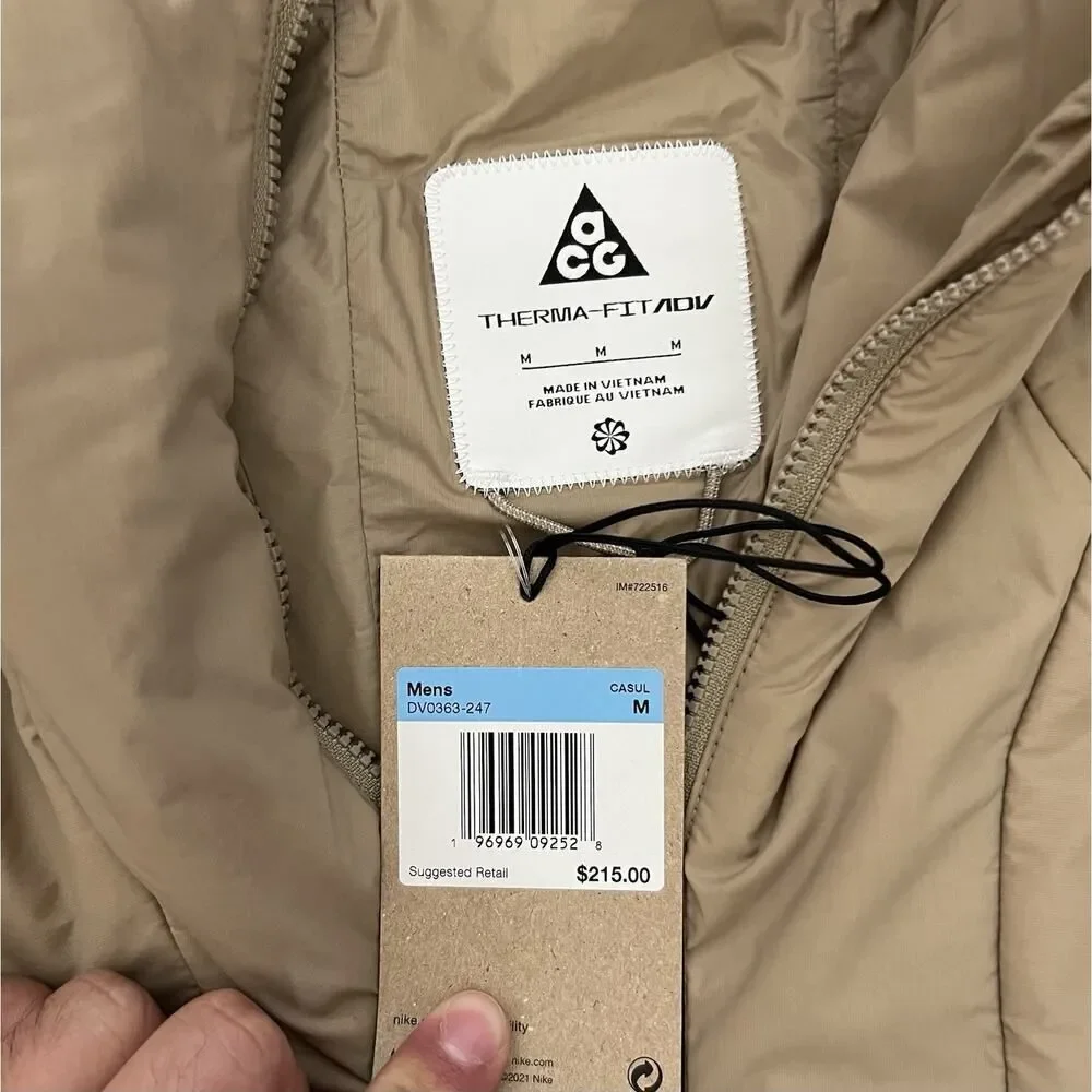 Nike ACG Rope De Dope Beige Full Zip Jacket Insulated DV0363-247 Men Medium NWT